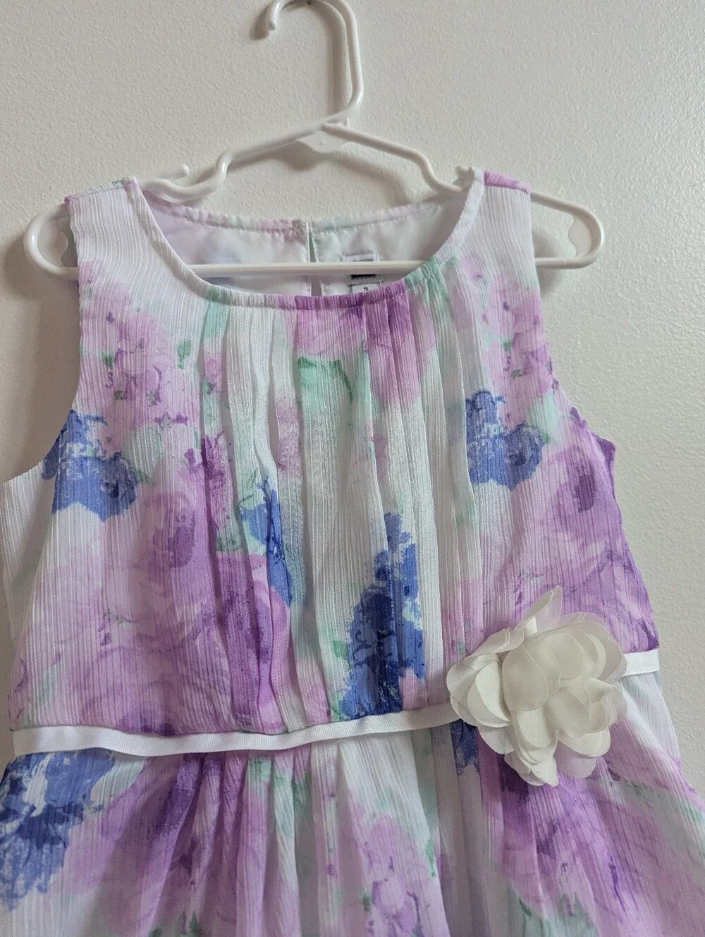 Janie and Jack Dress 5 Girl Purple Floral Easter Spring